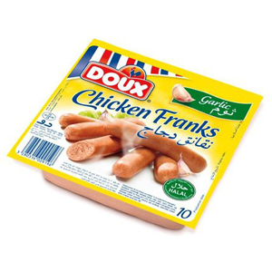 دو نقانق دجاج بالثوم 400 جرام