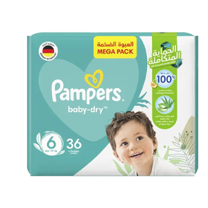 حفائض بامبرز ميجا مقاس 6 - 36 حفاض