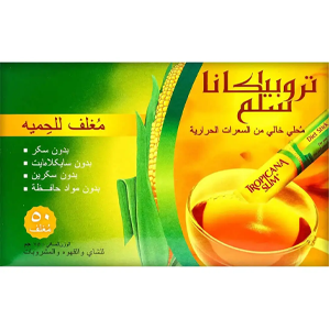 سكر تروبيكانا سلم زيرو  50 كيس 75 جرام