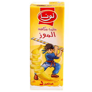 حليب بنكهة الموز لونا 200 مل