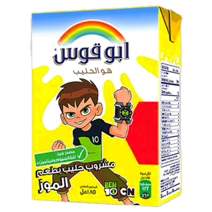 حليب سائل ابو قوس بالموز 185 مل