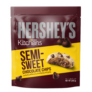 هيرشي حبيبات شوكولاتة شبه محلاة 200 جرام