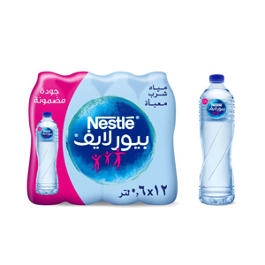مياه شرب بيور لايف نستلة 12×0.6 ليتر